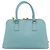 Saffiano Borsa PRADA in pelle Safiano 2way Blu Turchese Oro Auth 187253V D'oro - vista 2