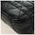 Christian Dior Cannage Caro Chain Pouch Pelle di Agnello Nero Oro Auth 186459SAM D'oro - vista 18