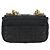 Christian Dior Cannage Caro Chain Pouch Pelle di Agnello Nero Oro Auth 186459SAM D'oro - vista 2
