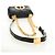 Christian Dior Cannage Caro Chain Pouch Pelle di Agnello Nero Oro Auth 186459SAM D'oro - vista 7