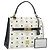 Borsa MCM Vicetos Logogram PVC Pelle Bianco Oro Auth 188231 D'oro