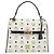 Borsa MCM Vicetos Logogram PVC Pelle Bianco Oro Auth 188231 D'oro - vista 13
