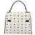 Borsa MCM Vicetos Logogram PVC Pelle Bianco Oro Auth 188231 D'oro - vista 2