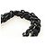 CHANEL Choco Bar Chain New Travel Line Bag Canvas Black CC Auth 187224SAV Nero - vista 14