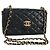 CHANEL Borsa a Spalla Chain Matelasse in Pelle di Agnello Nera e Oro CC Auth 187203SAV Nero D'oro