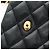 CHANEL Borsa a Spalla Chain Matelasse in Pelle di Agnello Nera e Oro CC Auth 187203SAV Nero D'oro - vista 10
