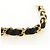 CHANEL Borsa a Spalla Chain Matelasse in Pelle di Agnello Nera e Oro CC Auth 187203SAV Nero D'oro - vista 8
