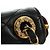 CHANEL Borsa a Spalla Chain Matelasse in Pelle di Agnello Nera e Oro CC Auth 187203SAV Nero D'oro - vista 9