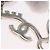 Spilla CHANEL metallo Silver tone CC Auth 189215M - vista 11