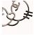 Spilla CHANEL metallo Silver tone CC Auth 189215M - vista 18