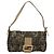 FENDI Zucca Canvas Mamma Baguette Shoulder Bag Black Gold Brown Auth 187451SM Marrone Nero D'oro - vista 13