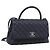 Borsa a mano CHANEL Matelasse Chain Caviar Navy Silver CC 2way ka4899SAM Argento Blu navy