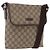GUCCI GG Supreme Shoulder Bag PVC Beige Gold 223666 Auth 188468 Golden