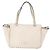 VALENTINO Studs Tote Bag Leder 2way White Gold Auth BA13505 Weiß Golden - Ansicht 2