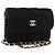 CHANEL Matelasse Chain Shoulder Bag Canvas Black Gold CC Auth bs35695SAM Nero D'oro