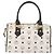 Borsa Boston MCM Vicetos Logogramma PVC Pelle 2way White Gold Auth 188869 Bianco D'oro - vista 2