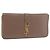 SAINT LAURENT Long Wallet Leather Brown Gold Auth bs35724 Marrone D'oro