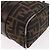 Bolsa de Mão FENDI Zucca Canvas Preto Marrom Auth 189065 - vista 14