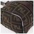 Bolsa de Mão FENDI Zucca Canvas Preto Marrom Auth 189065 - vista 9