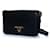 Prada, borsa camera flap in pelle Vitelli nera Nero