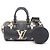 Borsa Louis Vuitton Papillon BB Bicolor Monogram Empreinte Nero Beige