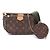 Borsa Louis Vuitton Multi Pochette Accessoires Marrone Cachi Monogramma
