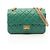 Borsa a tracolla Chanel 2.55 Mini Matelassé in pelle Verde