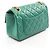 Borsa a tracolla Chanel 2.55 Mini Matelassé in pelle Verde - vista 2