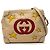 Borsa a tracolla con logo GG Gucci Rosso Beige