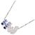 Collana Harry Winston HW Graffiti Zaffiro e Diamante Argento Blu