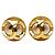 Orecchini a clip Chanel Coco Mark placcati oro D'oro - vista 2