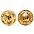 Orecchini a clip Chanel Coco Mark placcati oro D'oro - vista 3