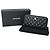 Monedero de piel de becerro granulado negro Chanel