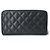 Monedero de piel de becerro granulado negro Chanel - vista 3