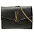 Borsa a tracolla in pelle nera Saint Laurent Nero