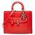 Borsa in pelle rossa Christian Dior Rosso