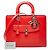 Borsa in pelle rossa Christian Dior Rosso - vista 11