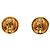 Orecchini Chanel Vintage Logo Rotondi D'oro - vista 2