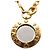 Collana Specchio Chanel Vintage Coco Mark D'oro - vista 2