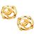 Orecchini a clip Chanel Vintage Coco Mark D'oro - vista 2