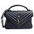 Borsa a Spalla con Catena Saint Laurent Monogram College Nero