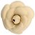 Timeless Chanel Vintage Camelia Blumen Brosche aus beigem Stoff