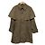 Autre Marque Manteau Poncho mi-long avec doublure verte Kaki