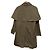 Autre Marque Manteau Poncho mi-long avec doublure verte Kaki - vue 2