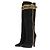 Vicini Wildlederboots mit Golddetails Schwarz