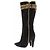 Vicini Wildlederboots mit Golddetails Schwarz - Ansicht 2