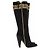 Vicini Wildlederboots mit Golddetails Schwarz - Ansicht 6