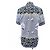 Camicia a maniche corte Louis Vuitton LV Wax Blu Blu navy - vista 2