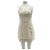 Autre Marque Creme Kleid Blumen-Detail Beige