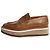 Robert Clergerie Tan snake-embossed leather platform shoes - size EU 38.5